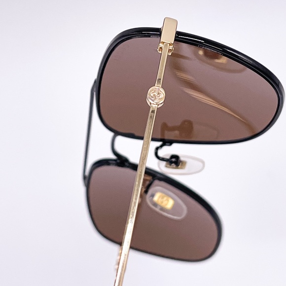 NEW GUCCI GG0514S 002 UNISEX BLAXK BROWN AVIATOR SUNGLASSES GUCCI - Picture 9 of 15